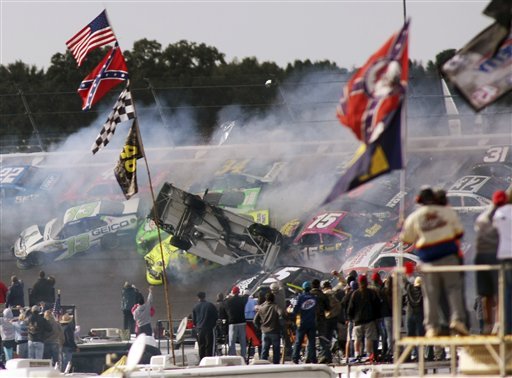 Tony Stewart, Clint Bowyer, Regan Smith, Jeff Burton, Jimmie Johnson, Paul Menard, Sam Hornish Jr., Dale Earnhardt Jr., Aric Almirola, Casey Mears